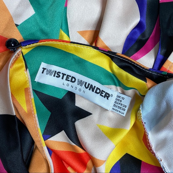 Twisted Wunder London Retro Star Print Maxi Dress Muti Color - Picture 15 of 16